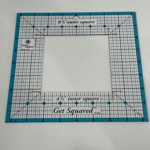 June Tailor Get Squared Quilters Ruler Template 8.5" Outer & 4.5" Inner
